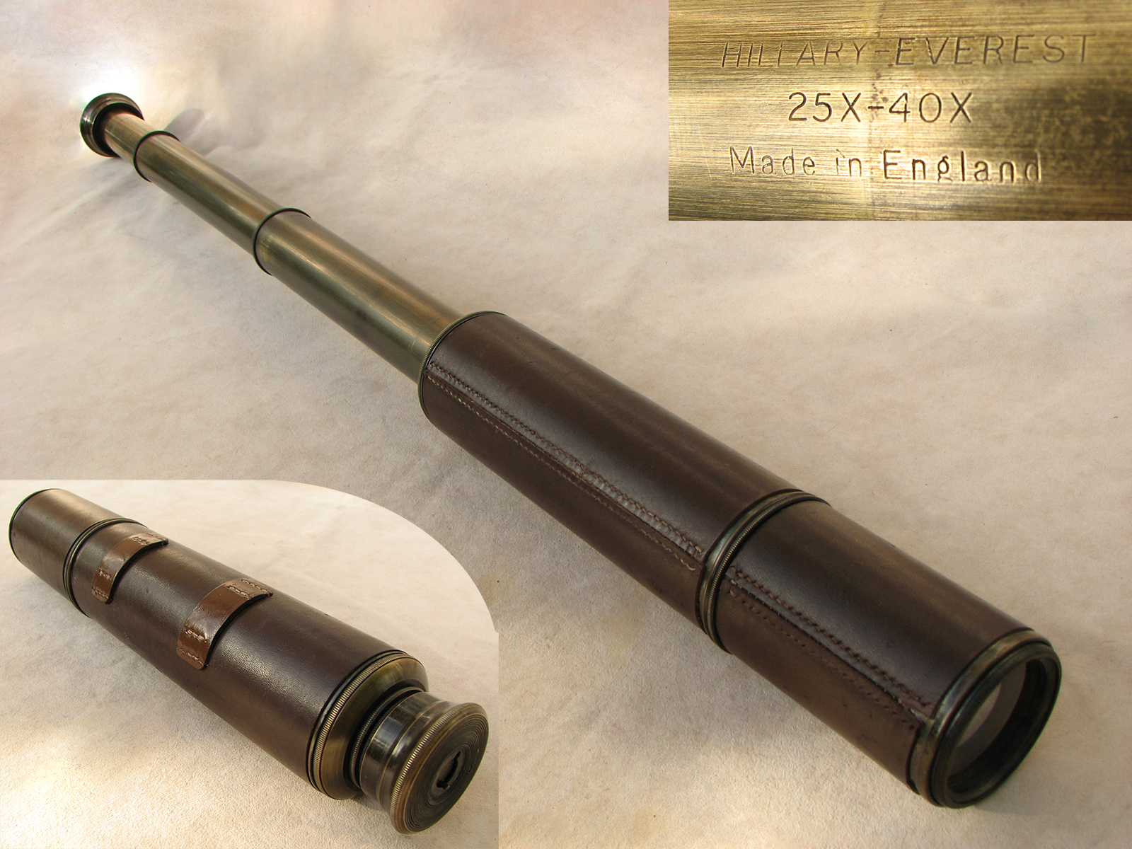 2 draw field telescope commemorating 1953 ascent of Everest by Edmund Hillary